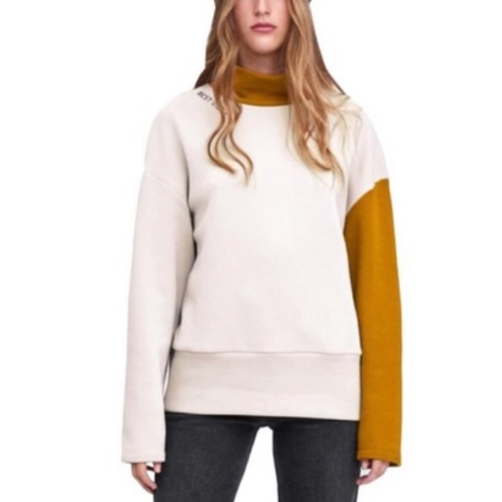 Zara Trafaluc | “Best Vibes” Color Block Turtlene… - image 1